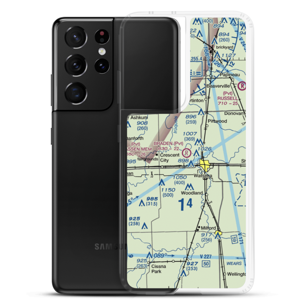 Braden Farms Airport (98LL) VFR Sectional Samsung Case Samsung Galaxy S21 Ultra model shown