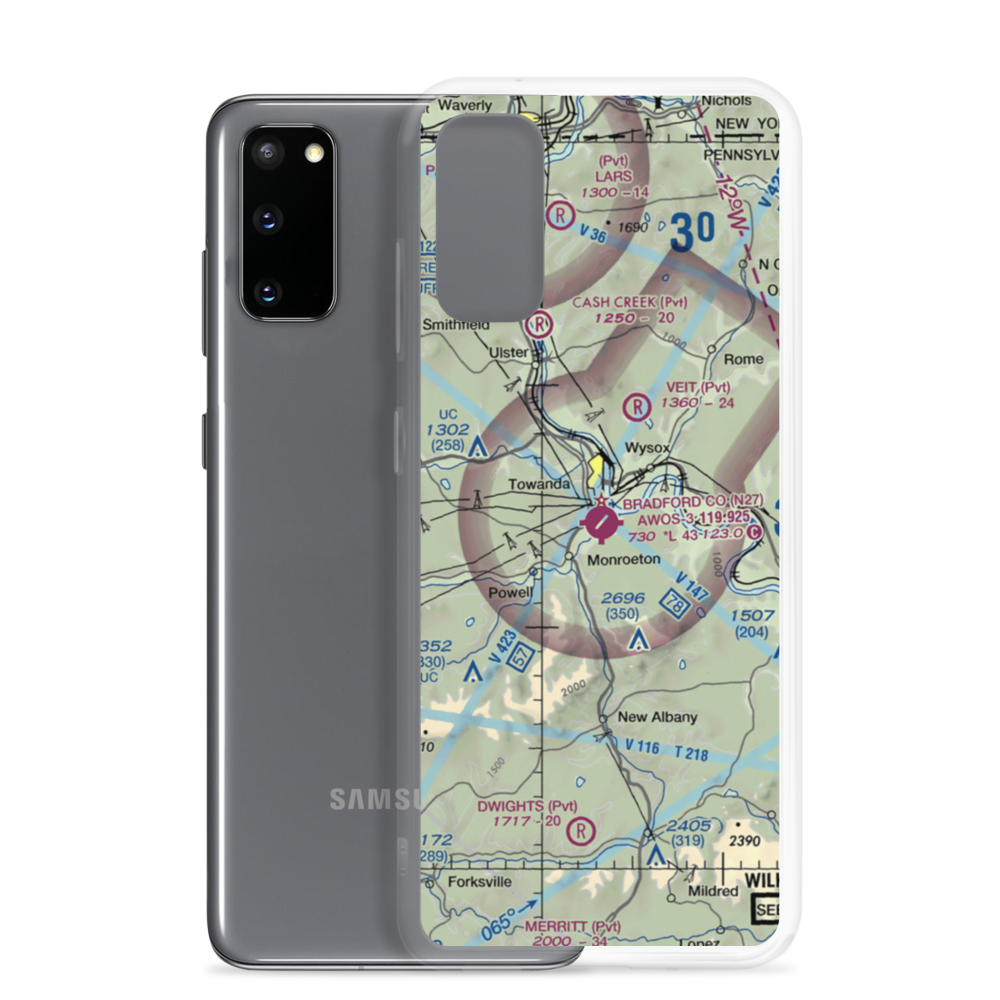 Bradford County Airport (N27) VFR Sectional Samsung Case Samsung Galaxy S20 model shown