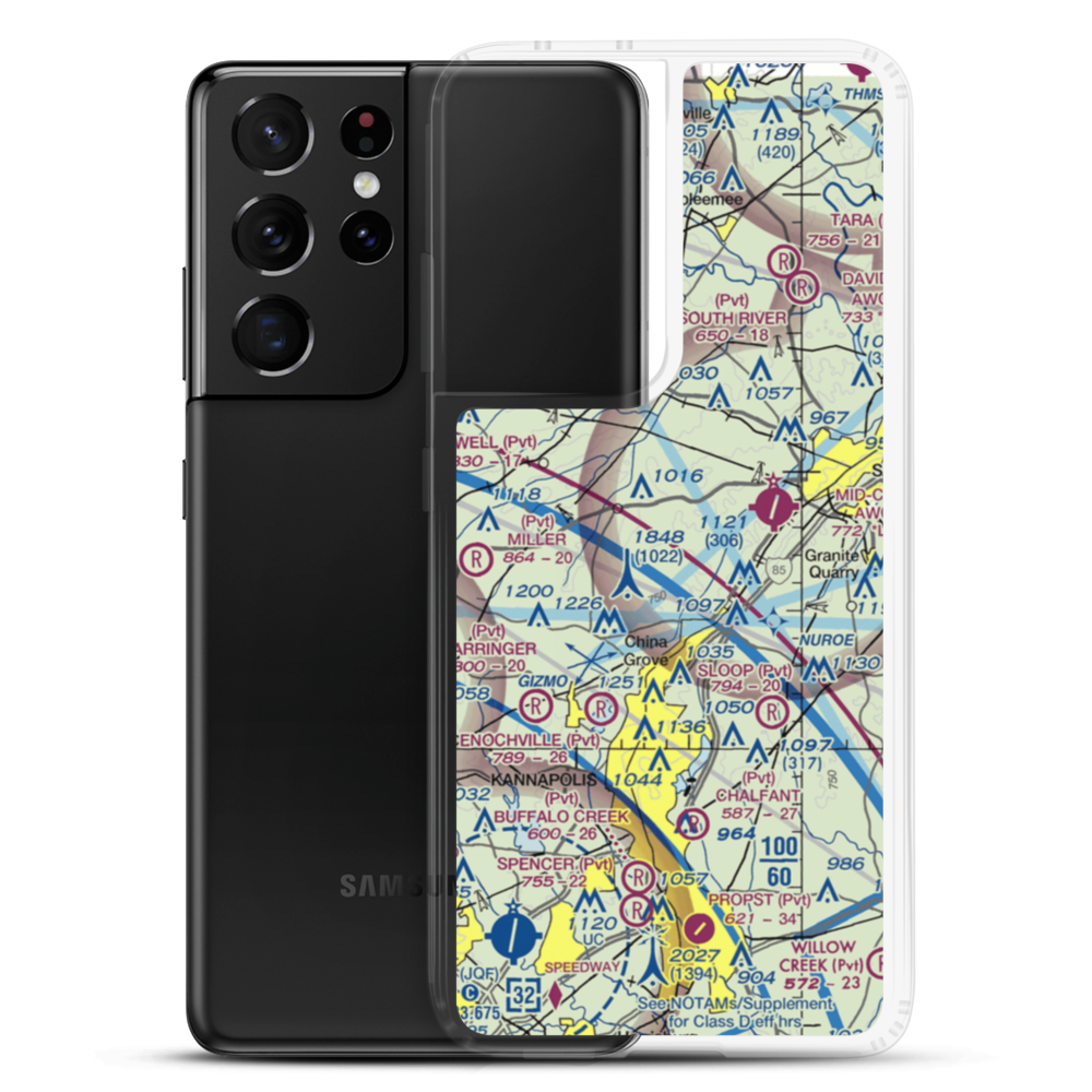 Bradley Field (NC29) VFR Sectional Samsung Case Samsung Galaxy S21 Ultra model shown