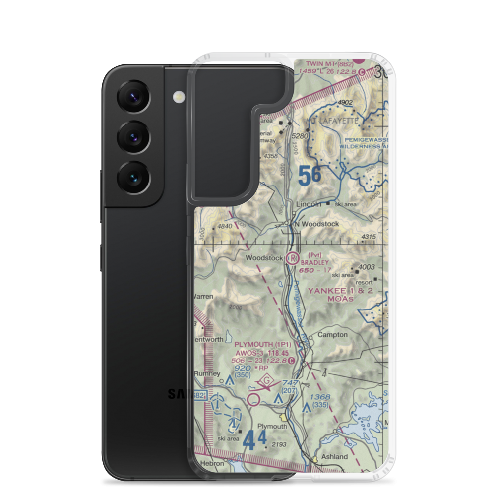 Bradley Field (NH49) VFR Sectional Samsung Case Samsung Galaxy S22 model shown