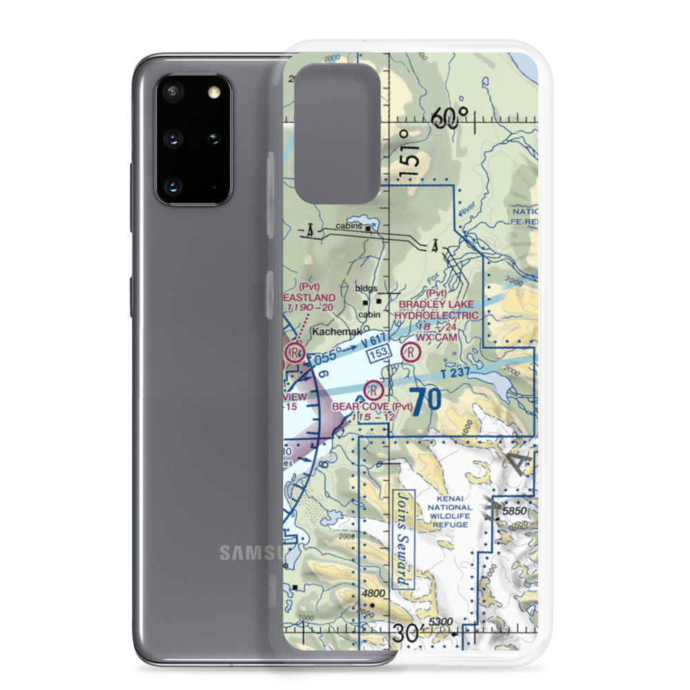 Bradley Lake Hydroelectri Project Airstrip (0AK7) VFR Sectional Samsung Case Samsung Galaxy S20 Plus model shown