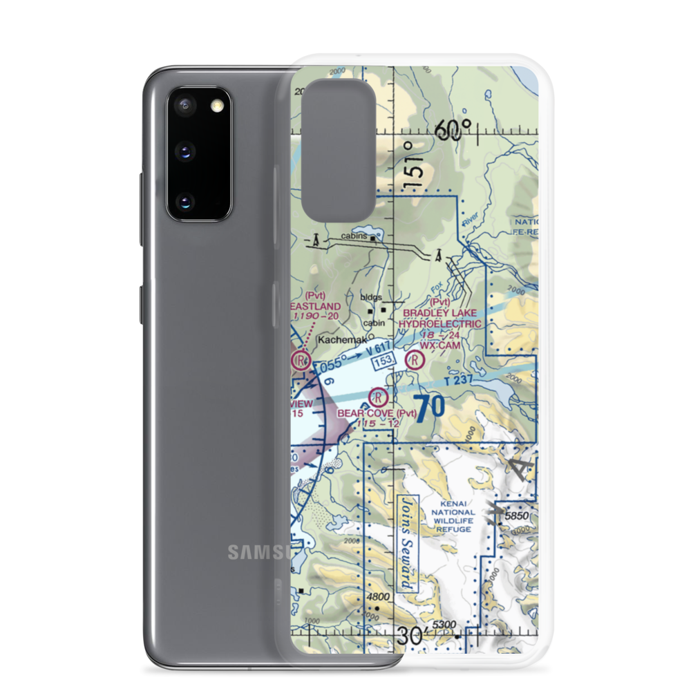 Bradley Lake Hydroelectri Project Airstrip (0AK7) VFR Sectional Samsung Case Samsung Galaxy S20 model shown