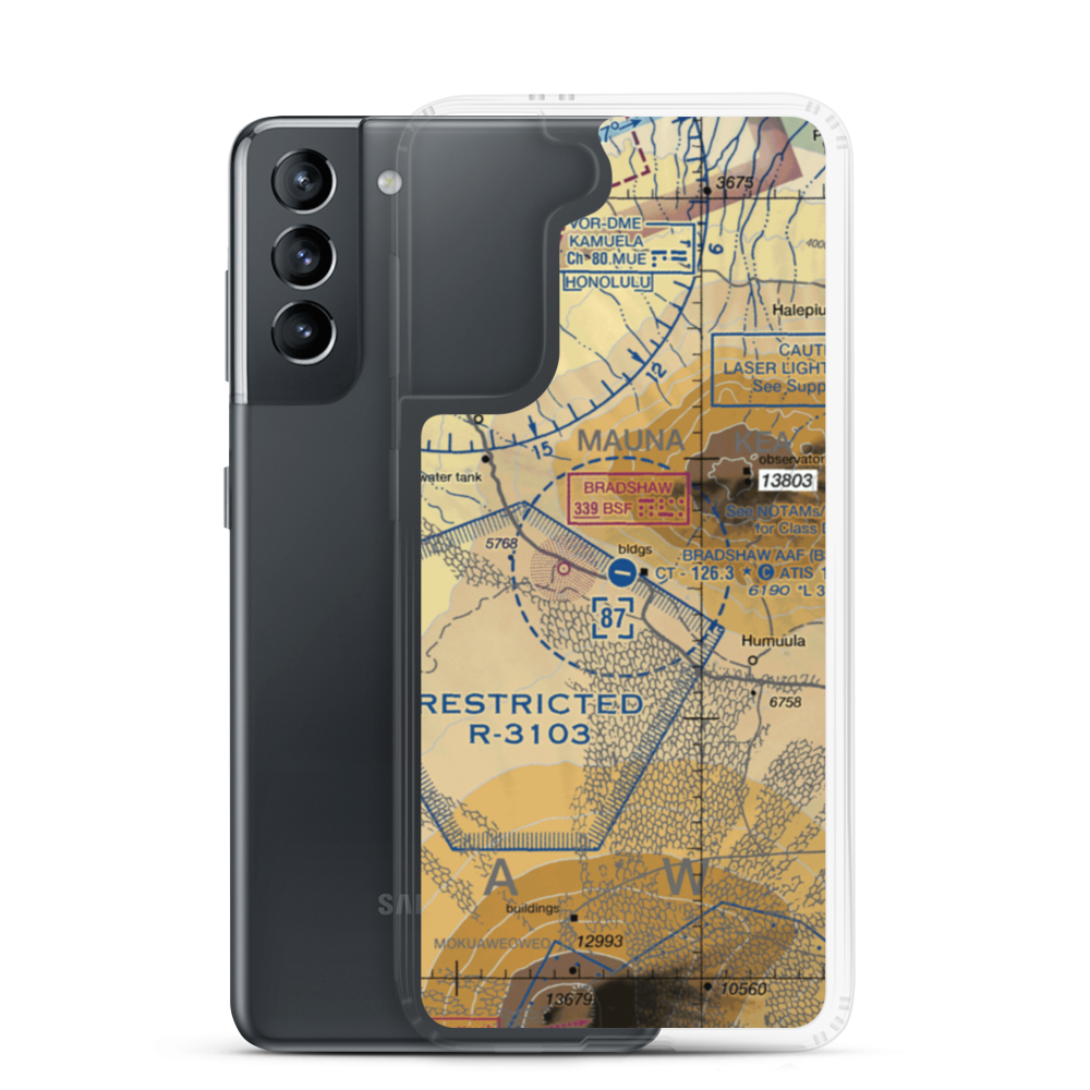 Bradshaw Army Airfield (BSF) VFR Sectional Samsung Case Samsung Galaxy S21 model shown
