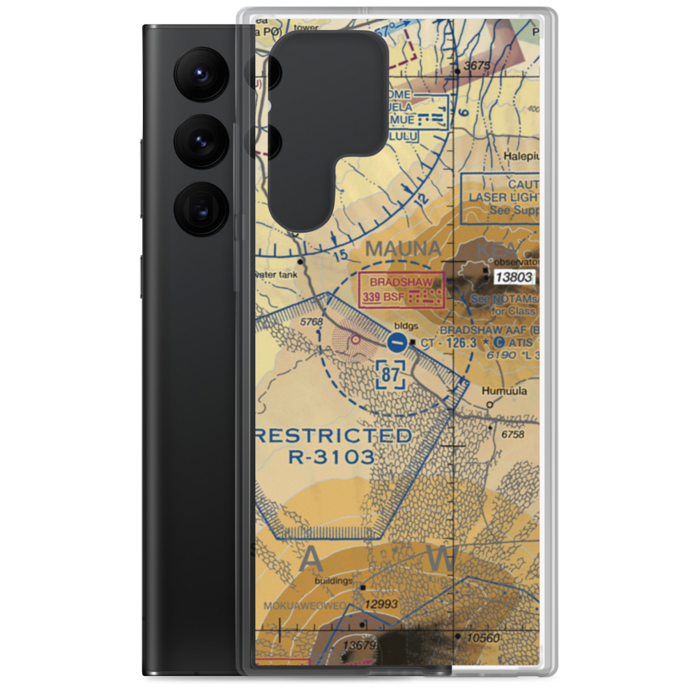 Bradshaw Army Airfield (BSF) VFR Sectional Samsung Case Samsung Galaxy S22 Ultra model shown