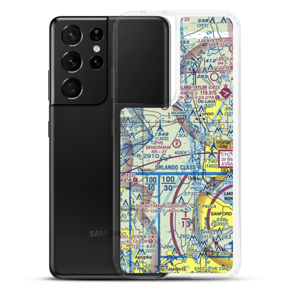 Bradshaw Tree Farm Airport (FL62) VFR Sectional Samsung Case Samsung Galaxy S21 Ultra model shown