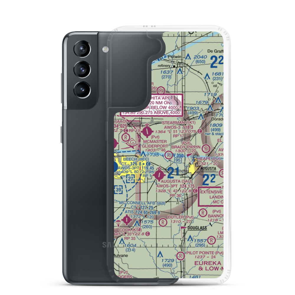 Brady-Pippin Airport (SN20) VFR Sectional Samsung Case Samsung Galaxy S21 model shown