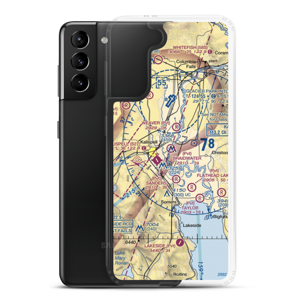 Braidwater Farm Airport (2MT2) VFR Sectional Samsung Case Samsung Galaxy S21 Plus model shown