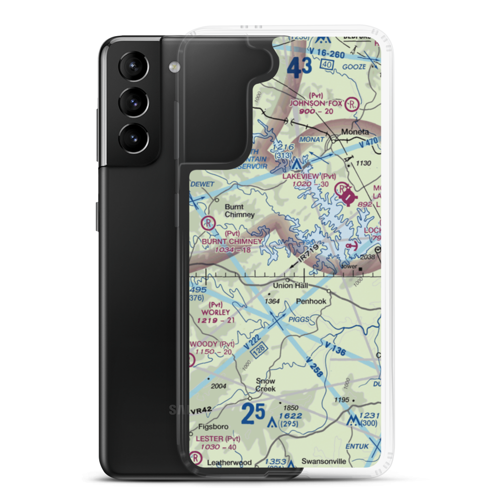 Brammer Seaplane Base (9VA7) VFR Sectional Samsung Case Samsung Galaxy S21 Plus model shown