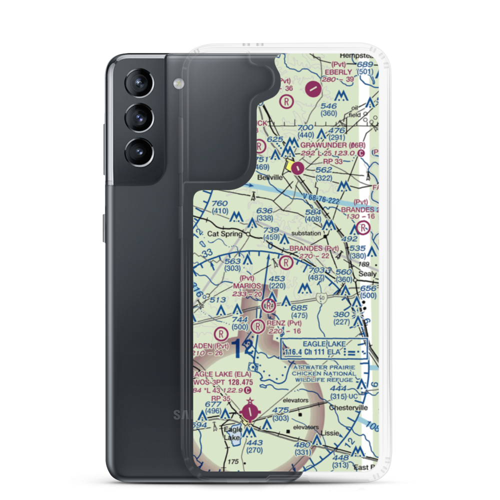 Brandes Air Field (05TA) VFR Sectional Samsung Case Samsung Galaxy S21 model shown