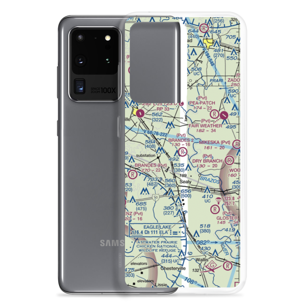 Brandes Air Field 2 (90TS) VFR Sectional Samsung Case Samsung Galaxy S20 Ultra model shown