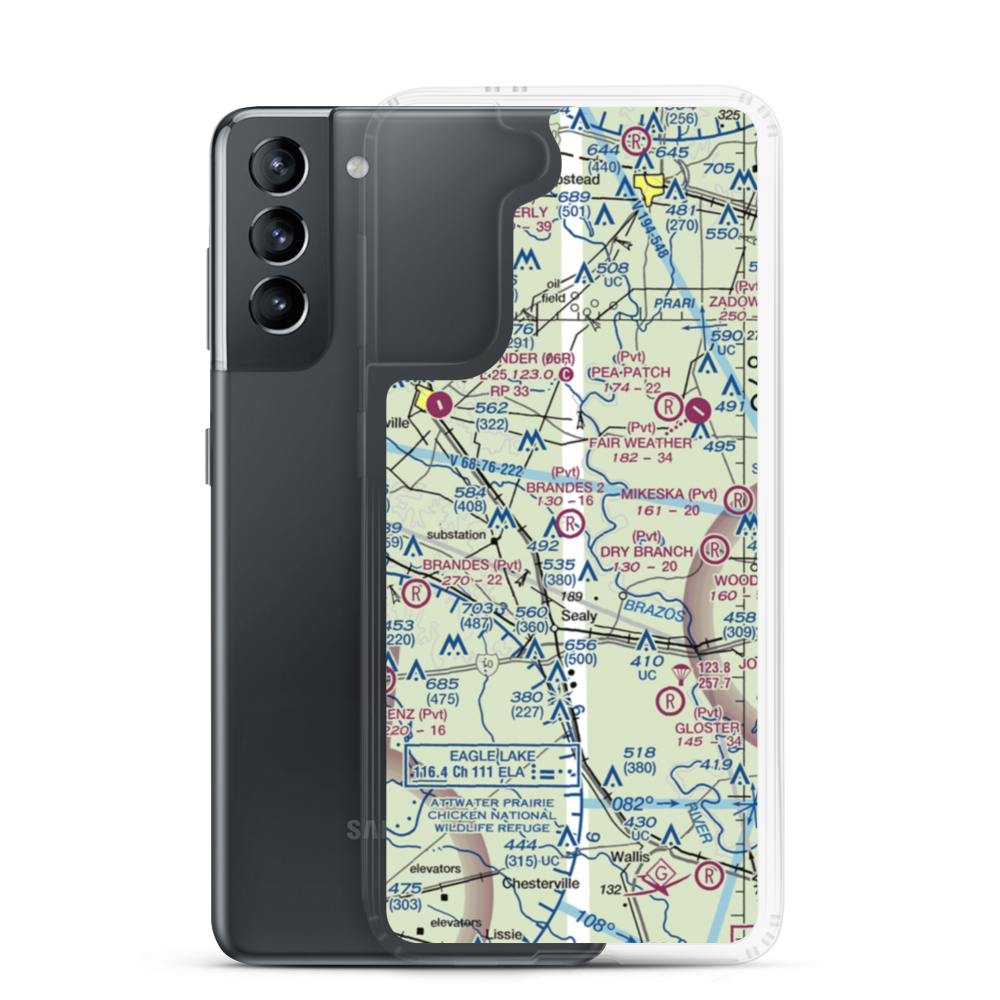 Brandes Air Field 2 (90TS) VFR Sectional Samsung Case Samsung Galaxy S21 model shown