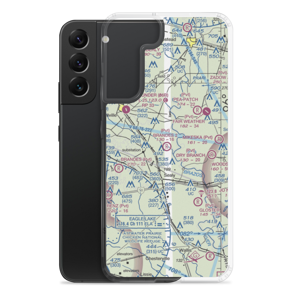 Brandes Air Field 2 (90TS) VFR Sectional Samsung Case Samsung Galaxy S22 Plus model shown