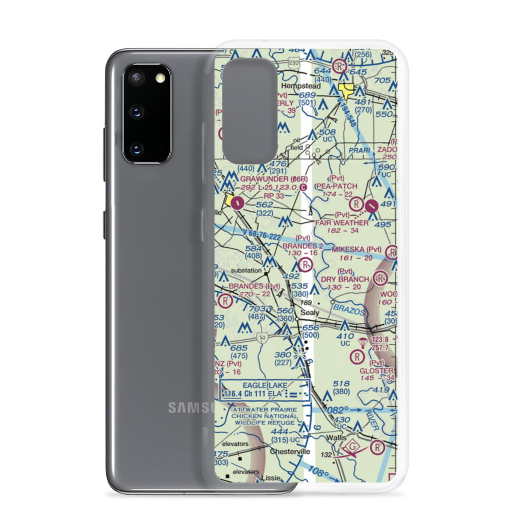 Brandes Air Field 2 (90TS) VFR Sectional Samsung Case Samsung Galaxy S20 model shown