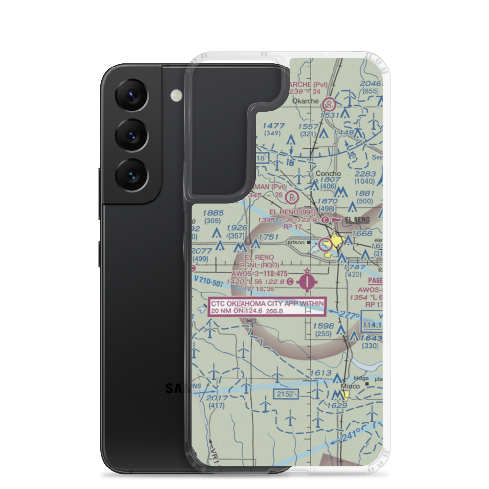Brandley Airport (8OK4) VFR Sectional Samsung Case Samsung Galaxy S22 model shown