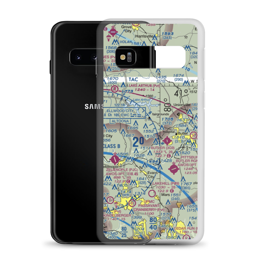 Brandon Airport (PN85) VFR Sectional Samsung Case Samsung Galaxy S10 model shown