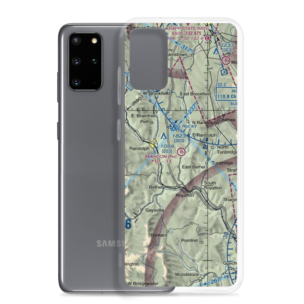 Brandon Airport (VT55) VFR Sectional Samsung Case Samsung Galaxy S20 Plus model shown