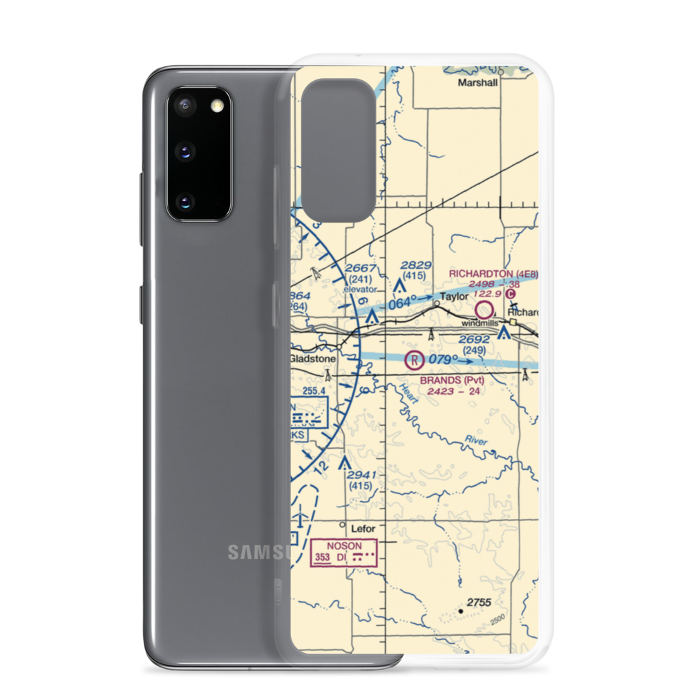 Brands Airport (ND62) VFR Sectional Samsung Case Samsung Galaxy S20 model shown