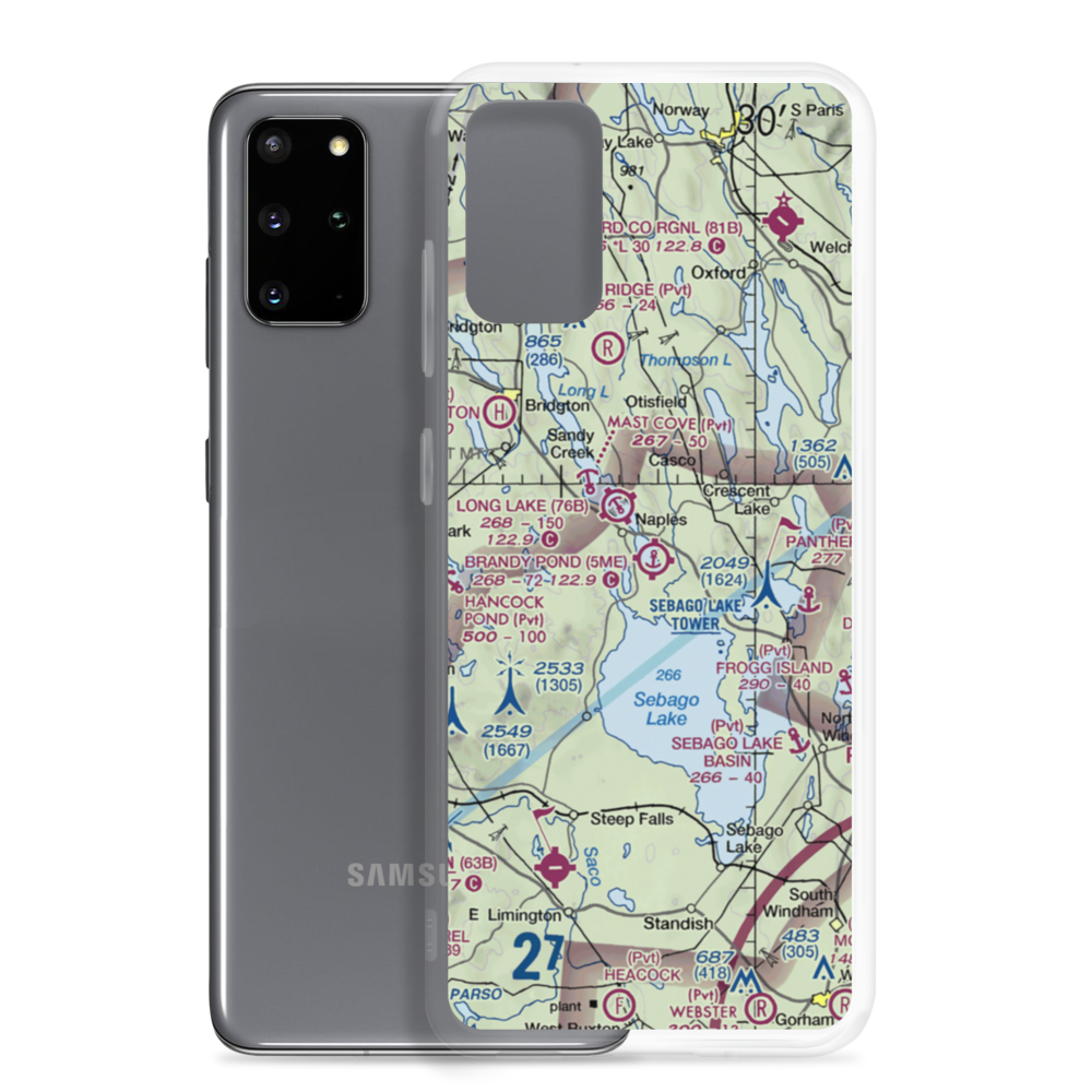 Brandy Pond Seaplane Base (5ME) VFR Sectional Samsung Case Samsung Galaxy S20 Plus model shown