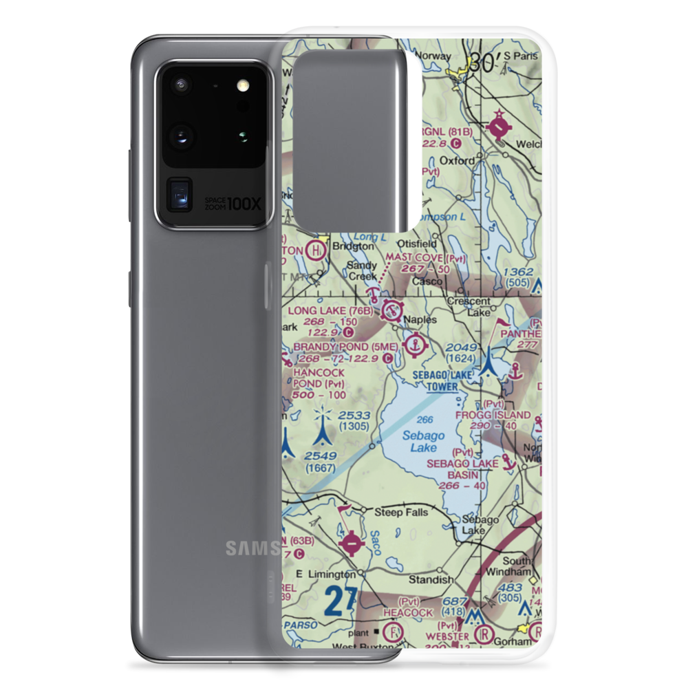 Brandy Pond Seaplane Base (5ME) VFR Sectional Samsung Case Samsung Galaxy S20 Ultra model shown