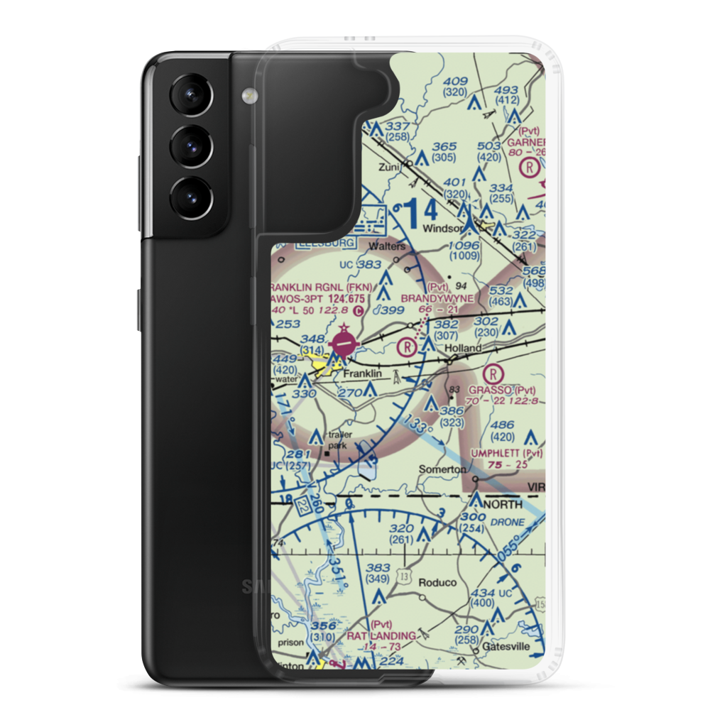Brandywyne Farms Airport (2VA8) VFR Sectional Samsung Case Samsung Galaxy S21 Plus model shown