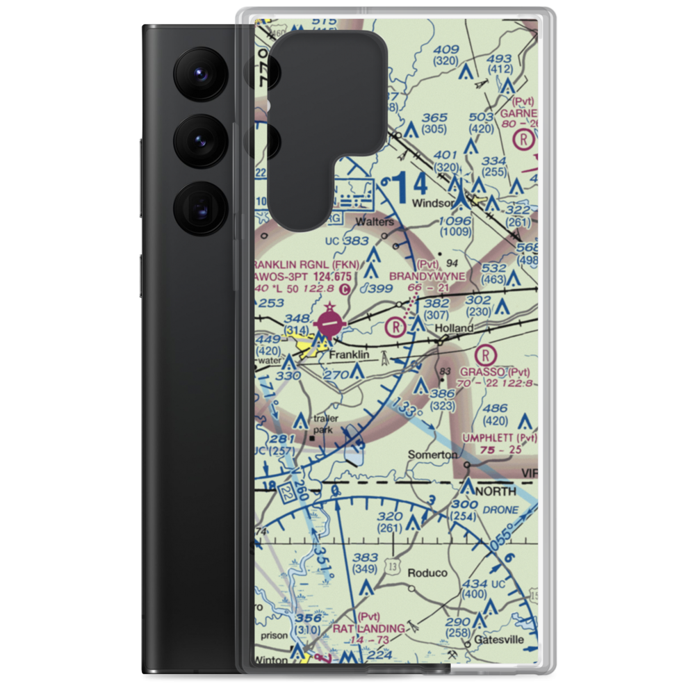 Brandywyne Farms Airport (2VA8) VFR Sectional Samsung Case Samsung Galaxy S22 Ultra model shown