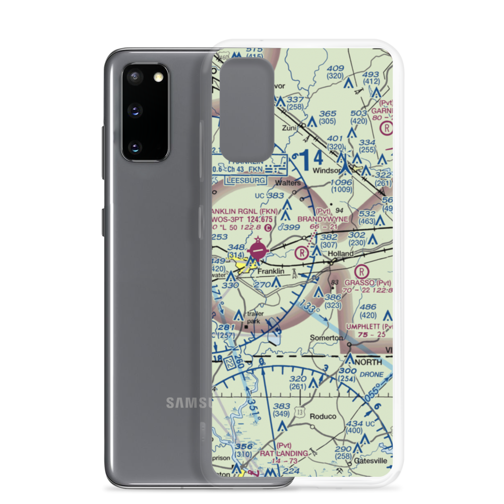 Brandywyne Farms Airport (2VA8) VFR Sectional Samsung Case Samsung Galaxy S20 model shown