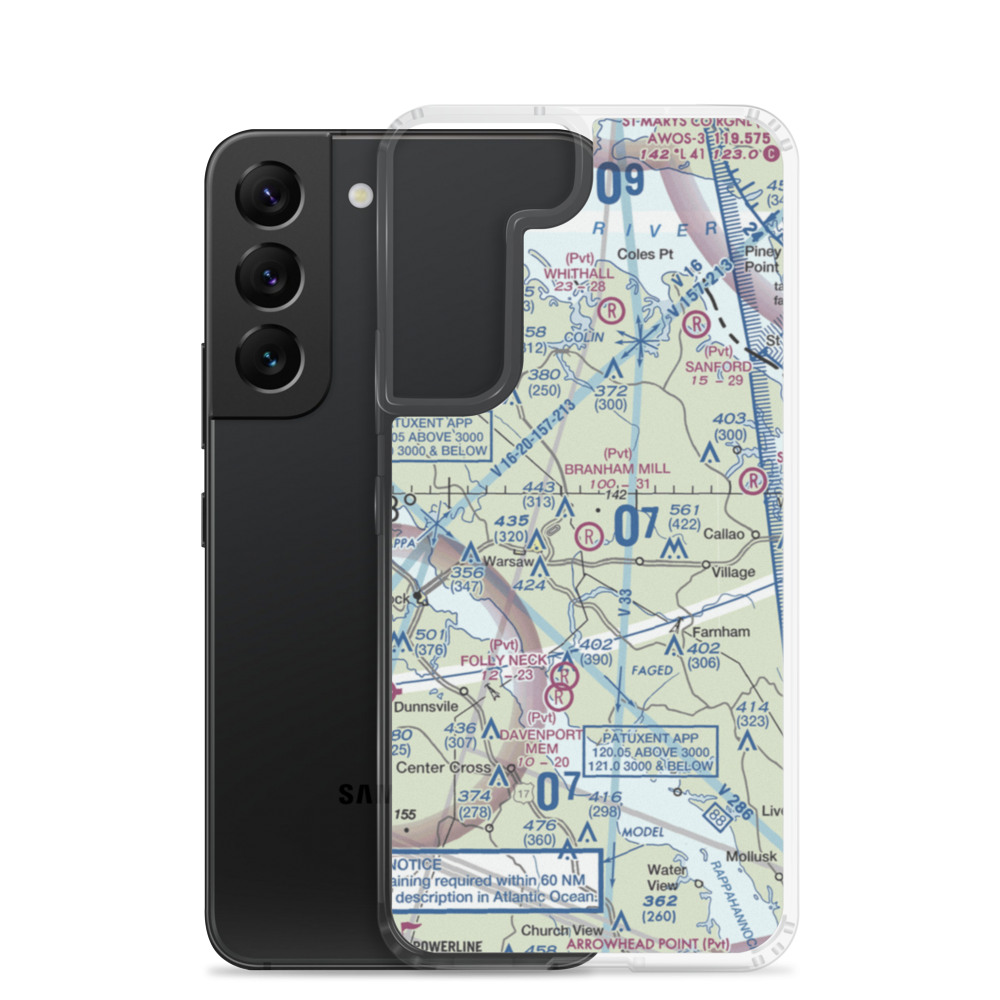 Branham Mill Airpark (VG29) VFR Sectional Samsung Case Samsung Galaxy S22 model shown