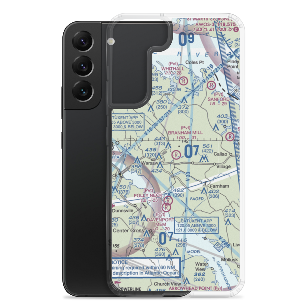 Branham Mill Airpark (VG29) VFR Sectional Samsung Case Samsung Galaxy S22 Plus model shown