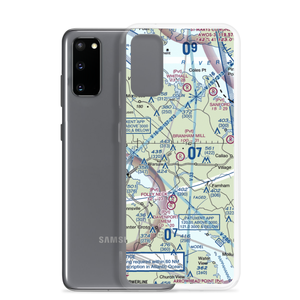 Branham Mill Airpark (VG29) VFR Sectional Samsung Case Samsung Galaxy S20 model shown