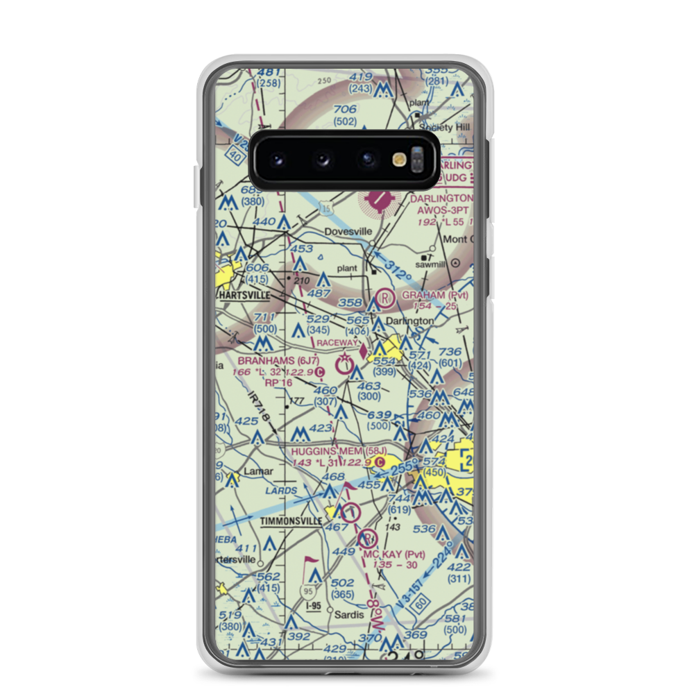 Branhams Airport (6J7) VFR Sectional Samsung Case Samsung Galaxy S10 model shown