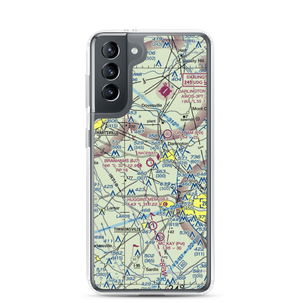 Branhams Airport (6J7) VFR Sectional Samsung Case Samsung Galaxy S21 model shown