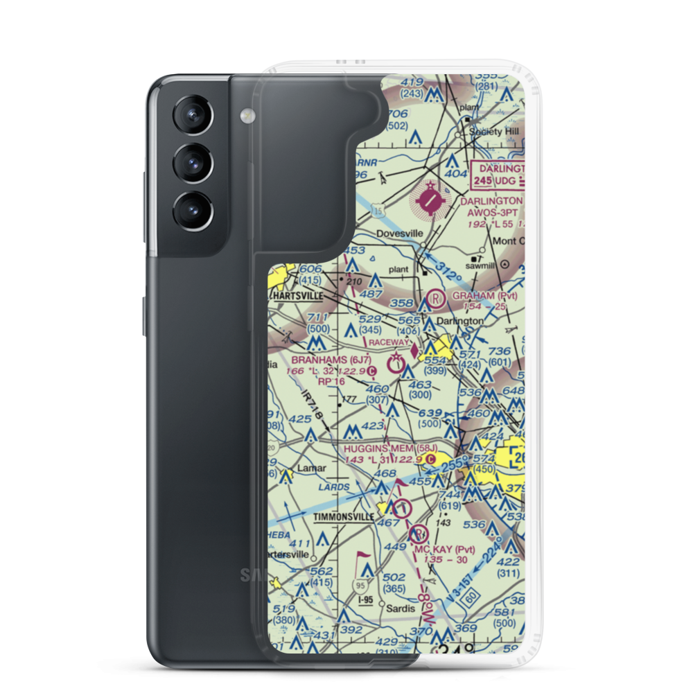 Branhams Airport (6J7) VFR Sectional Samsung Case Samsung Galaxy S21 model shown