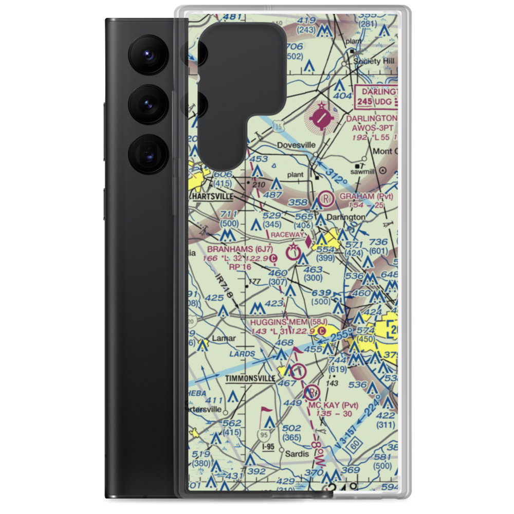 Branhams Airport (6J7) VFR Sectional Samsung Case Samsung Galaxy S22 Ultra model shown