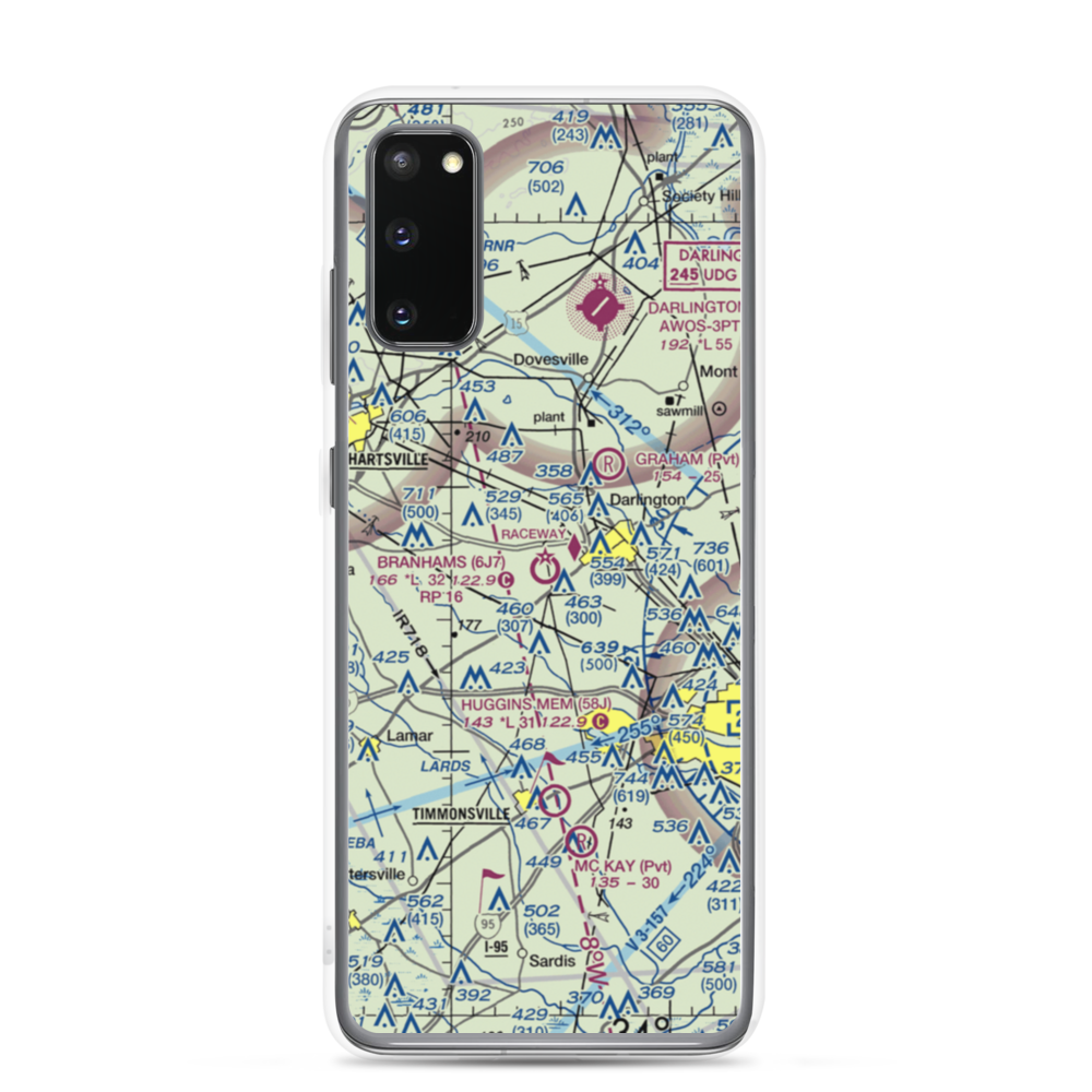 Branhams Airport (6J7) VFR Sectional Samsung Case Samsung Galaxy S20 model shown