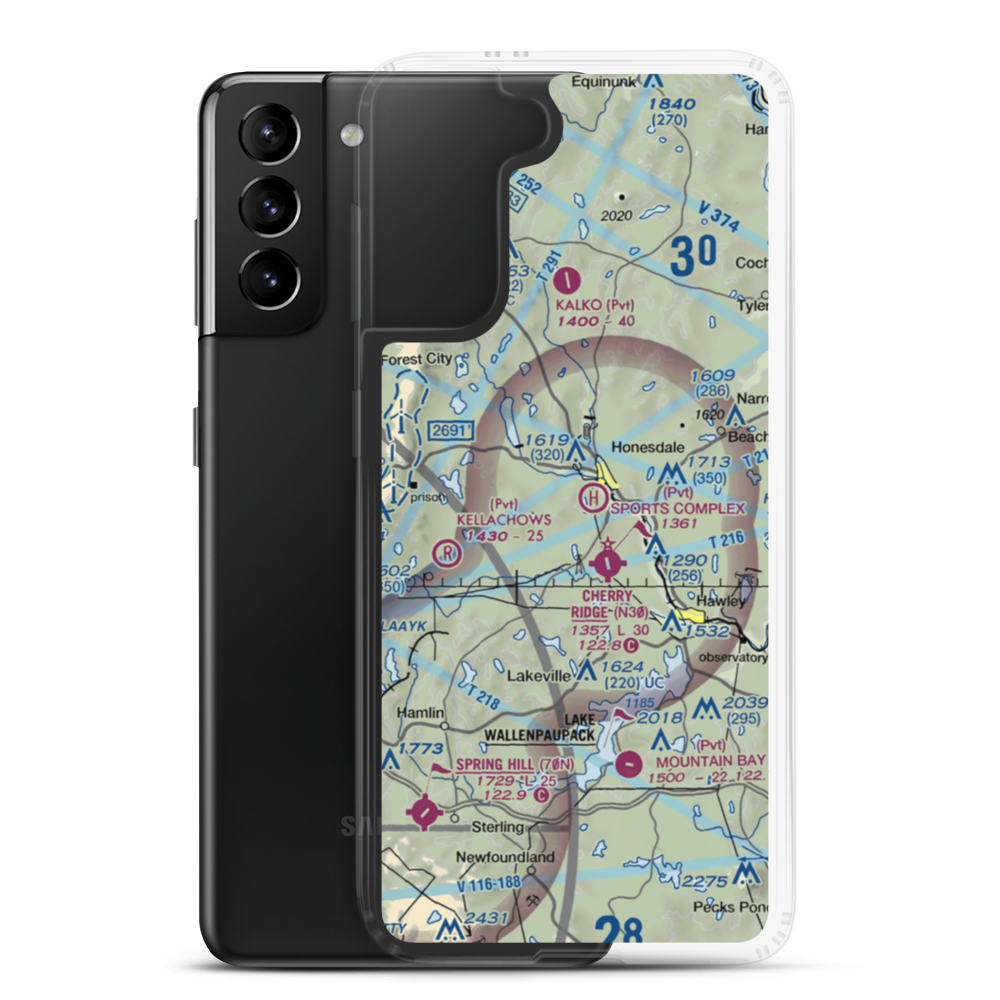Branning Field (PN33) VFR Sectional Samsung Case Samsung Galaxy S21 Plus model shown