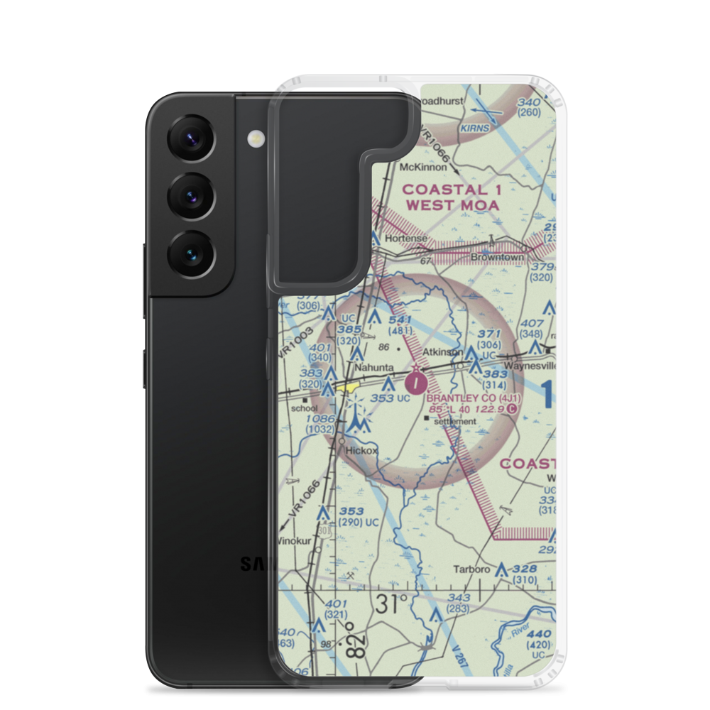 Brantley County Airport (4J1) VFR Sectional Samsung Case Samsung Galaxy S22 model shown