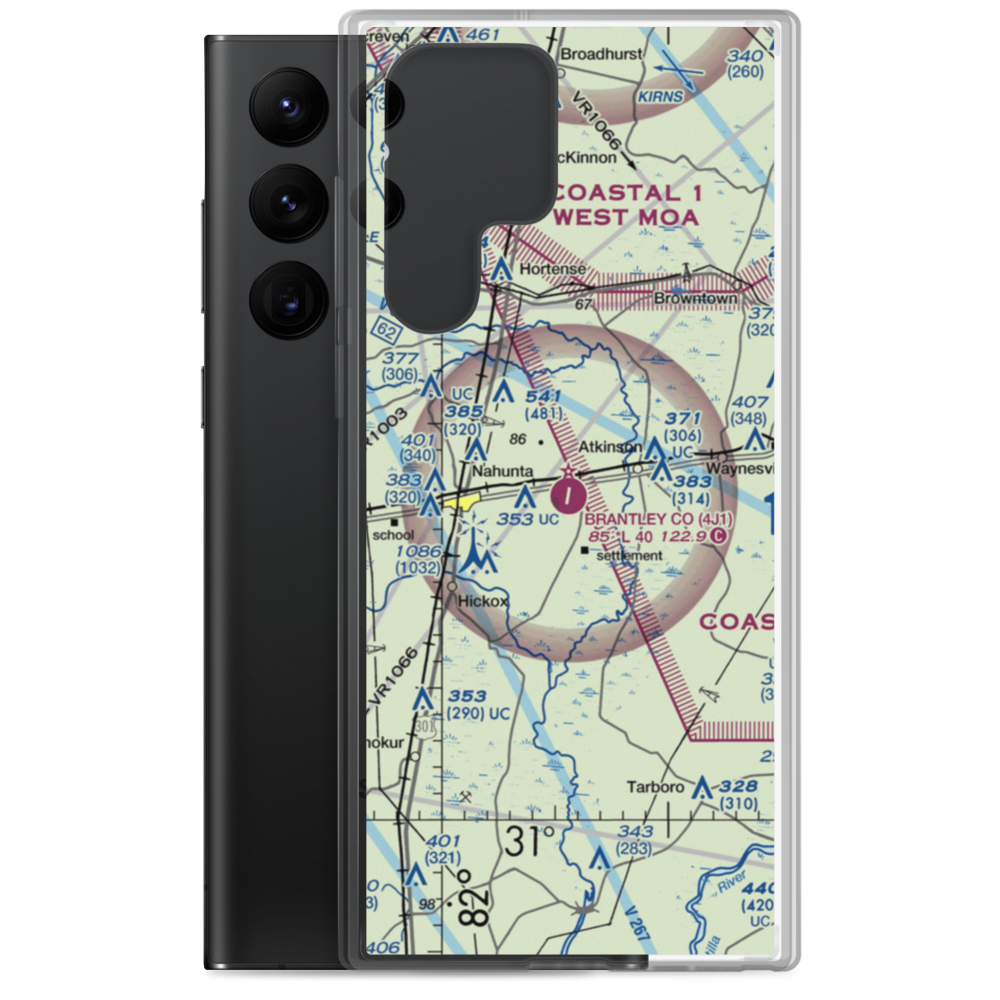 Brantley County Airport (4J1) VFR Sectional Samsung Case Samsung Galaxy S22 Ultra model shown