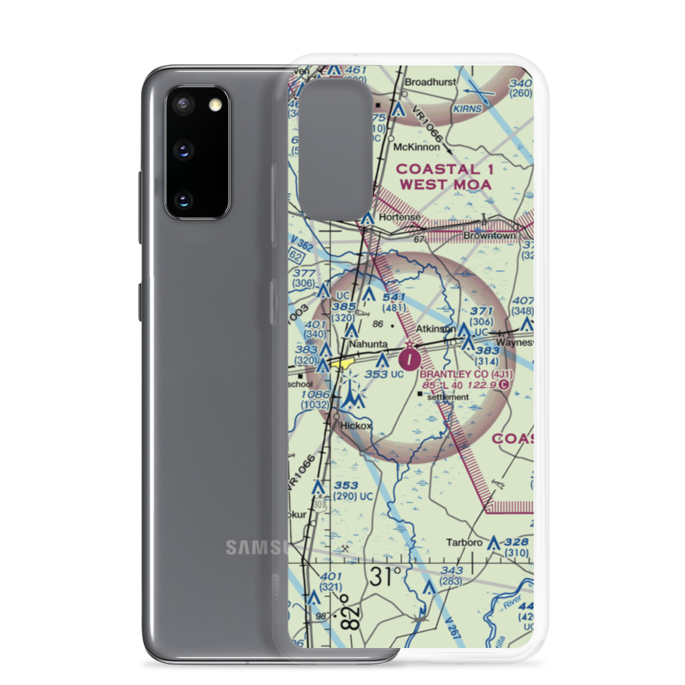 Brantley County Airport (4J1) VFR Sectional Samsung Case Samsung Galaxy S20 model shown