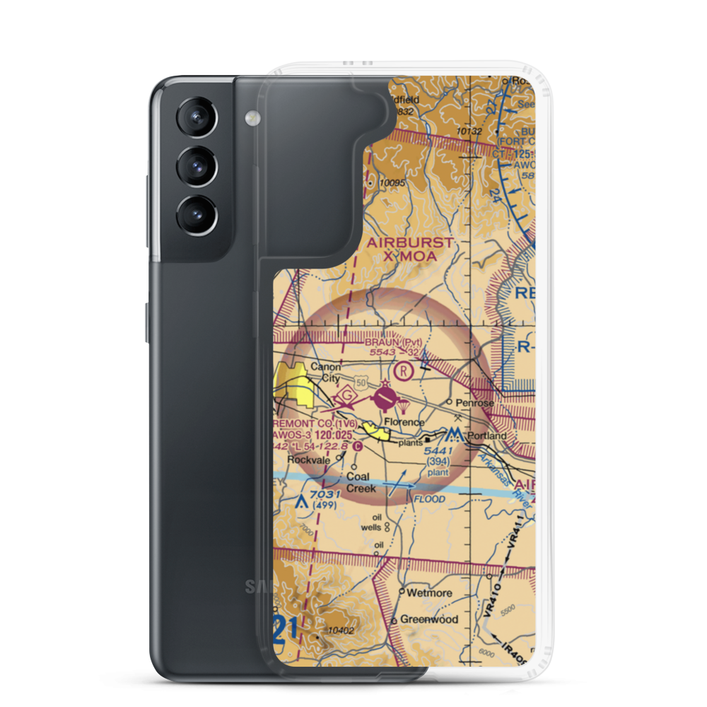 Braun Airport (32CO) VFR Sectional Samsung Case Samsung Galaxy S21 model shown