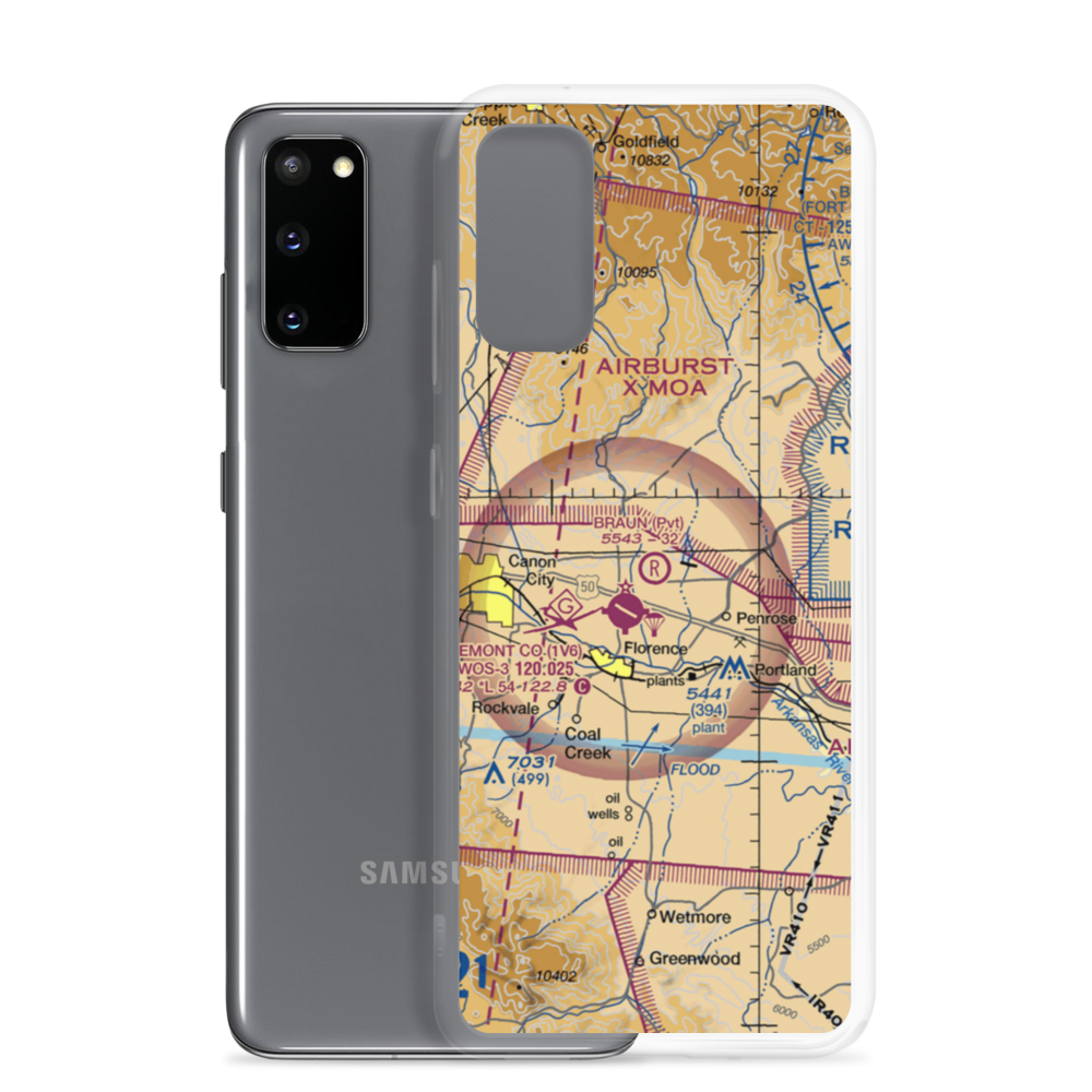 Braun Airport (32CO) VFR Sectional Samsung Case Samsung Galaxy S20 model shown