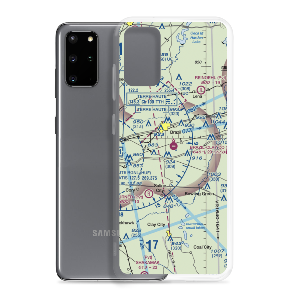 Brazil Clay County Airport (0I2) VFR Sectional Samsung Case Samsung Galaxy S20 Plus model shown