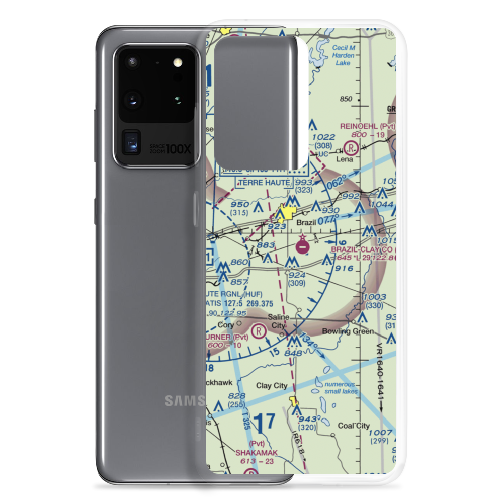 Brazil Clay County Airport (0I2) VFR Sectional Samsung Case Samsung Galaxy S20 Ultra model shown