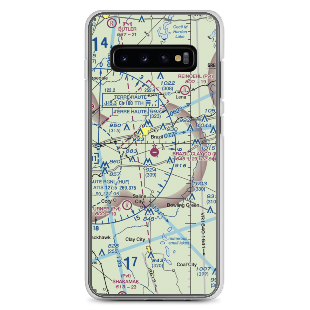 Brazil Clay County Airport (0I2) VFR Sectional Samsung Case Samsung Galaxy S10+ model shown