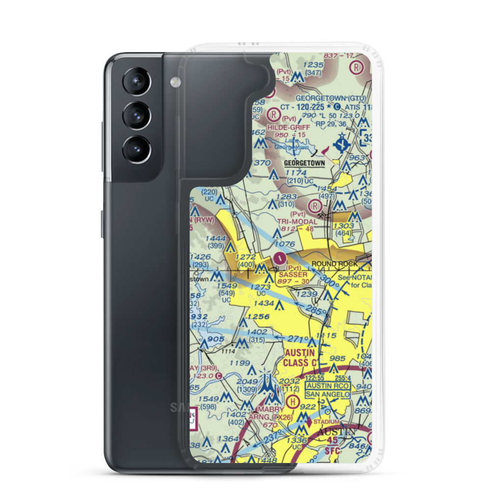 Breakaway Park Airport (40XS) VFR Sectional Samsung Case Samsung Galaxy S21 model shown