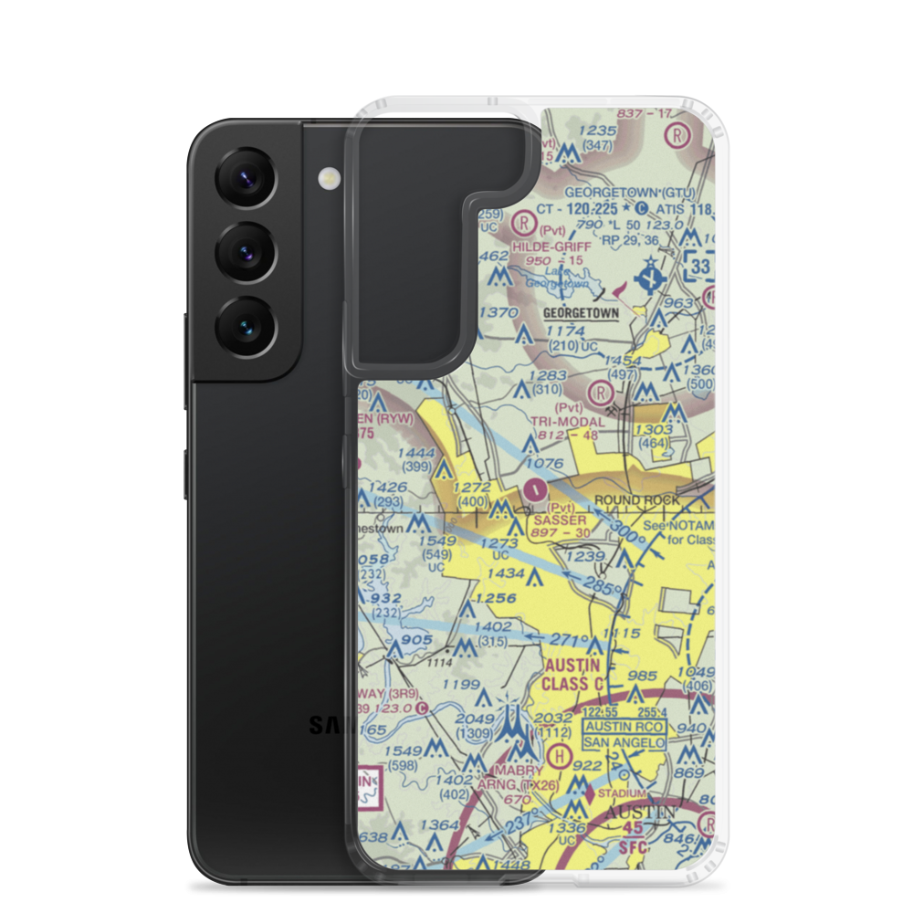 Breakaway Park Airport (40XS) VFR Sectional Samsung Case Samsung Galaxy S22 model shown