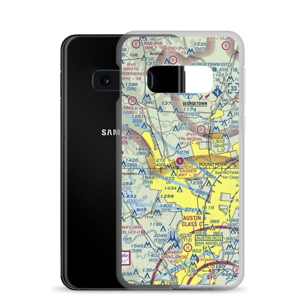 Breakaway Park Airport (40XS) VFR Sectional Samsung Case Samsung Galaxy S10e model shown
