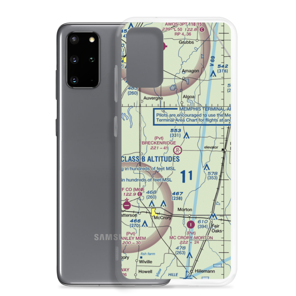 Breckenridge Airport (1AR0) VFR Sectional Samsung Case Samsung Galaxy S20 Plus model shown