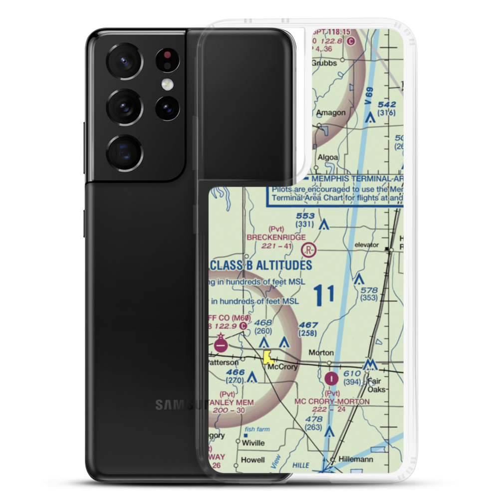 Breckenridge Airport (1AR0) VFR Sectional Samsung Case Samsung Galaxy S21 Ultra model shown