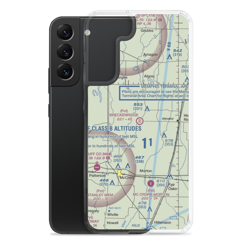 Breckenridge Airport (1AR0) VFR Sectional Samsung Case Samsung Galaxy S22 Plus model shown