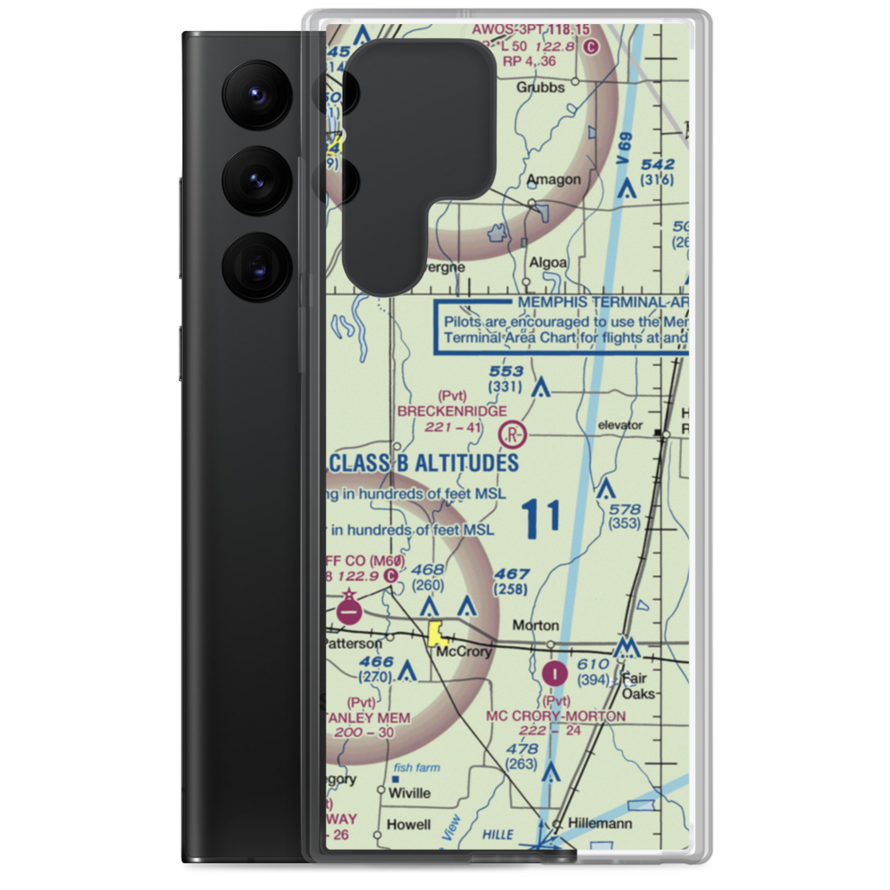 Breckenridge Airport (1AR0) VFR Sectional Samsung Case Samsung Galaxy S22 Ultra model shown